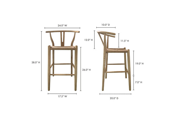 FG-1018-24 Ventana Counter Stool Natural