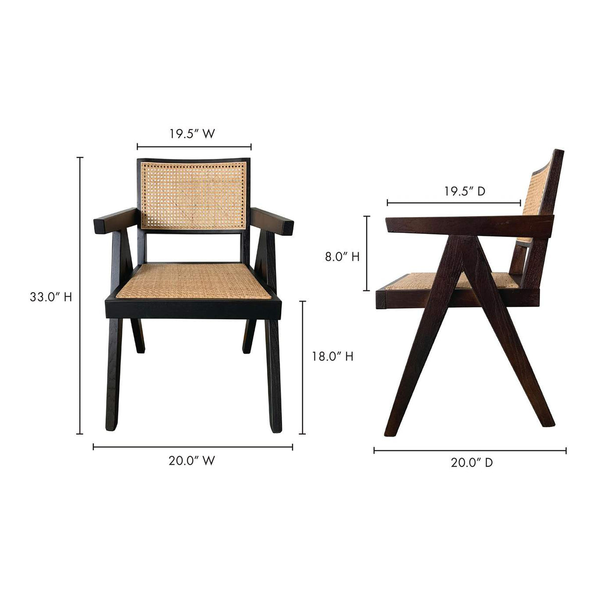 FG-1022-02 Takashi Chair Black - Set Of Two