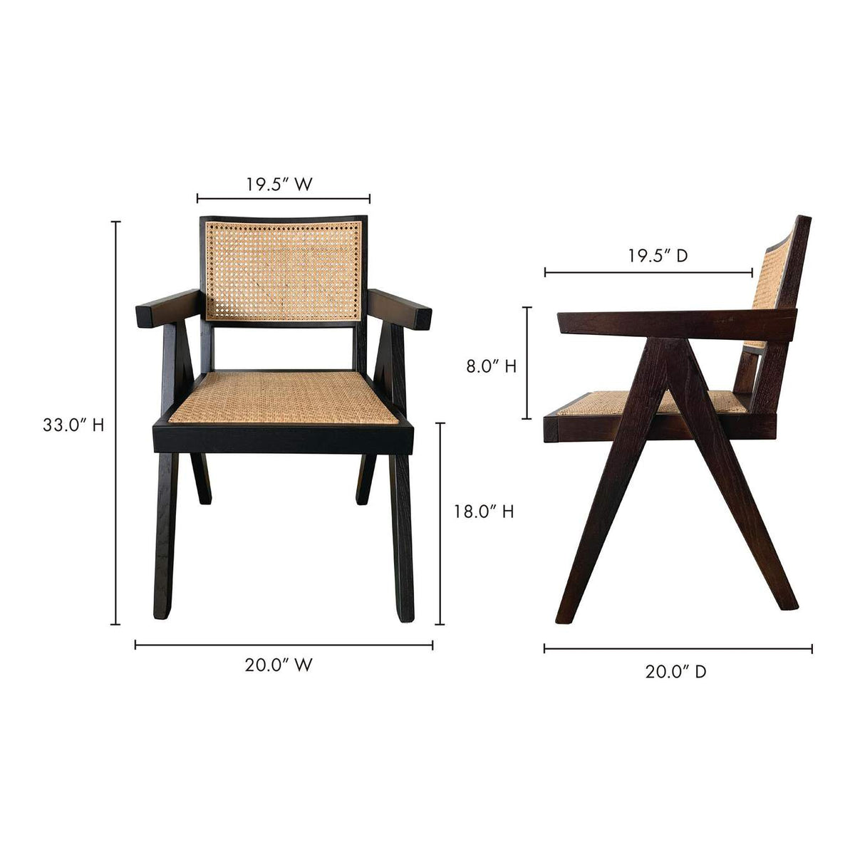 FG-1022-20 Takashi Chair Dark Brown - Set Of Two