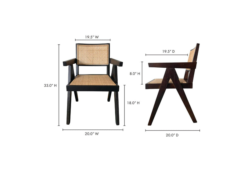 FG-1022-20 Takashi Chair Dark Brown - Set Of Two