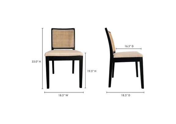 FG-1023-02 Orville Dining Chair Black - Set Of Two