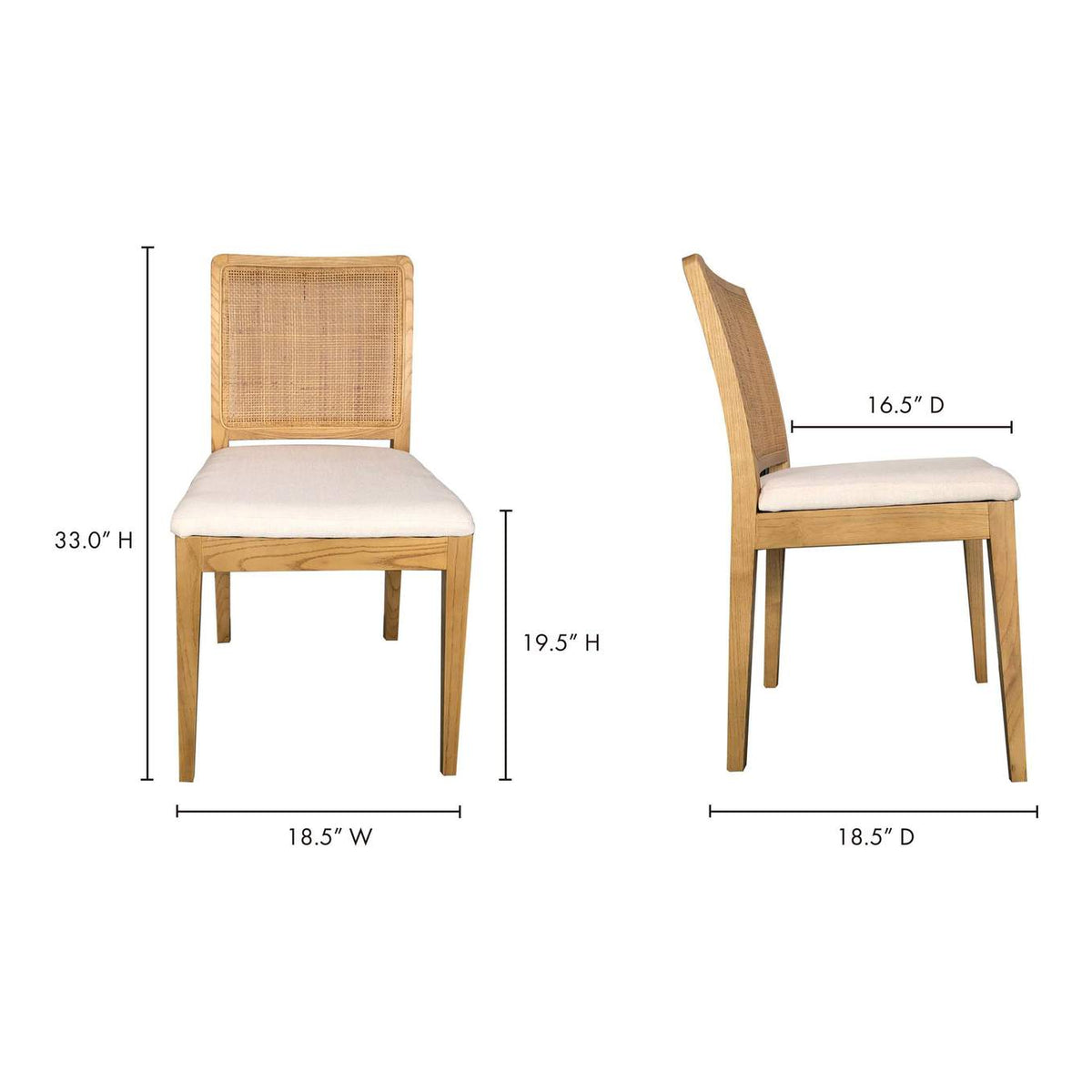 FG-1023-24 Orville Dining Chair Natural - Set Of Two