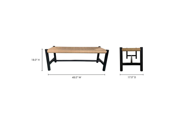 FG-1027-02 Hawthorn Small Bench Black