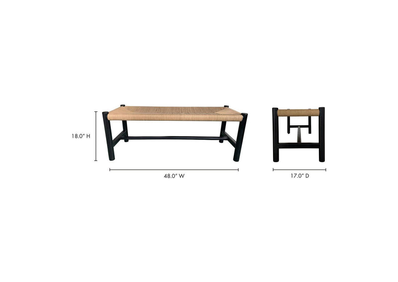 FG-1027-02 Hawthorn Small Bench Black