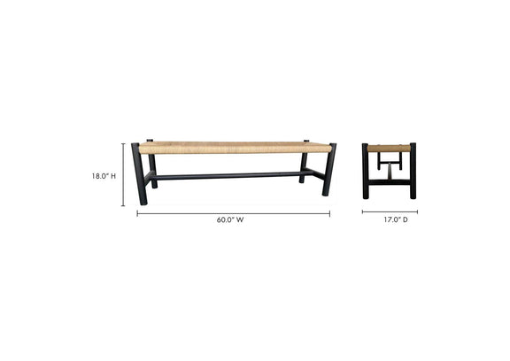 FG-1028-02 Hawthorn Large Bench Black