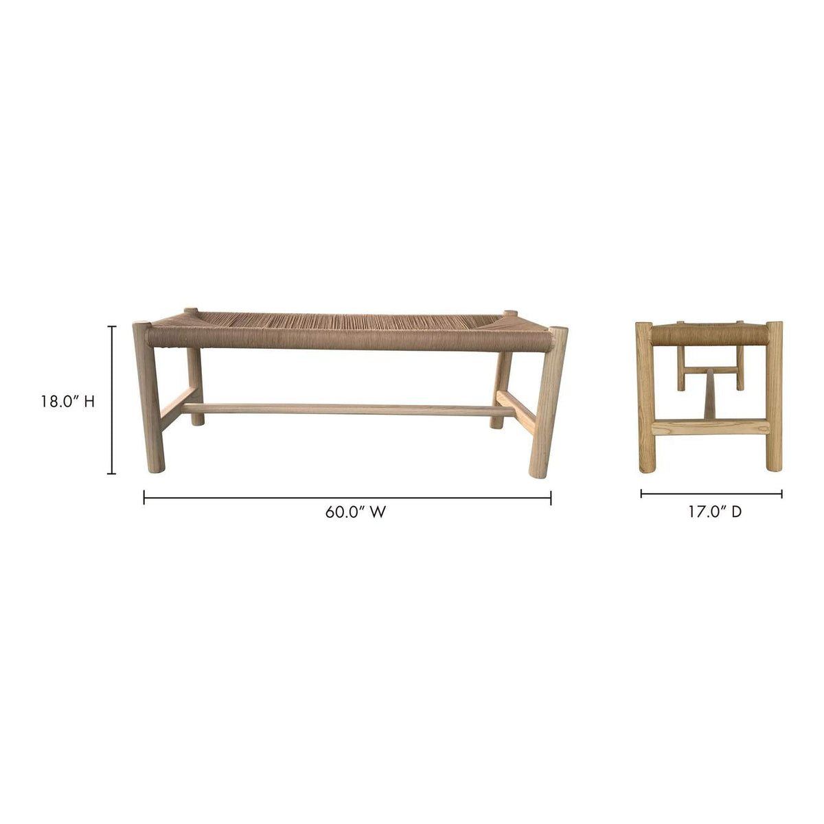 FG-1028-24 Hawthorn Large Bench Natural