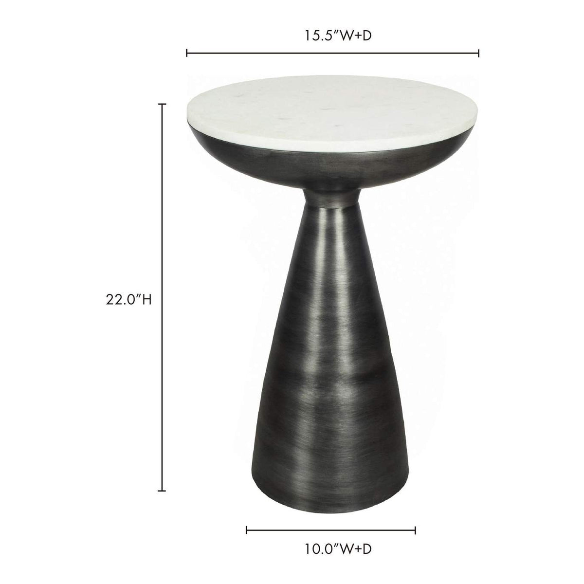 FI-1032-18 Font Side Table White Marble