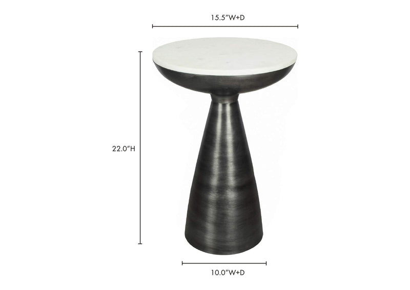 FI-1032-18 Font Side Table White Marble