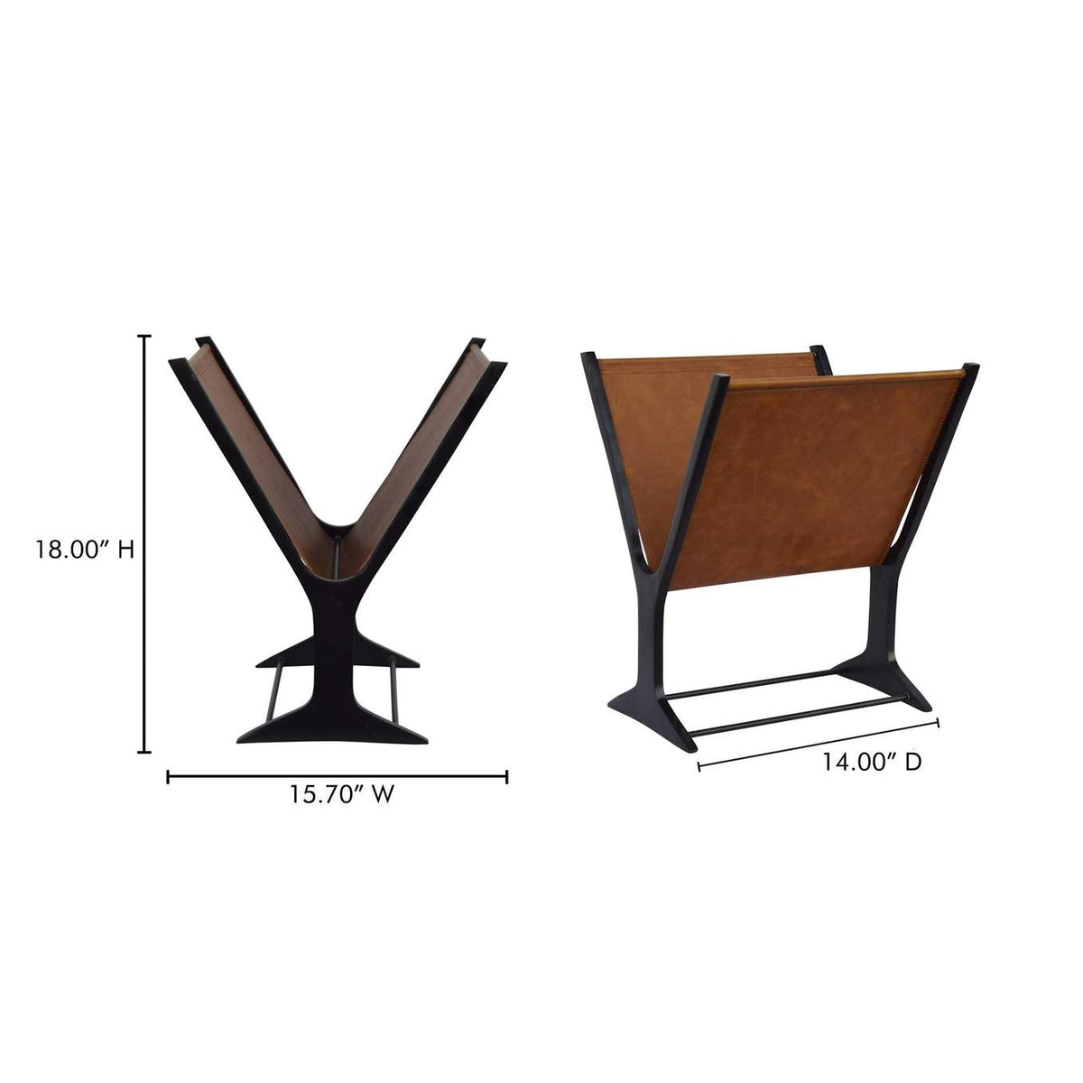 FI-1071-21 Ziff Magazine Holder Light Brown