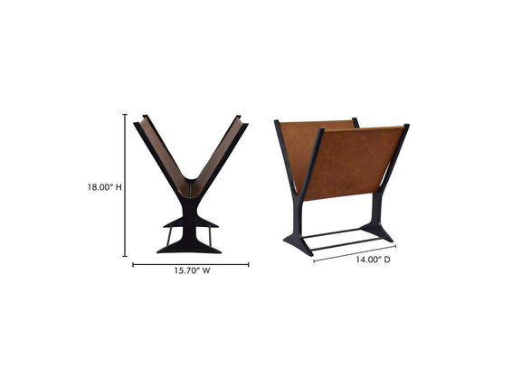 FI-1071-21 Ziff Magazine Holder Light Brown