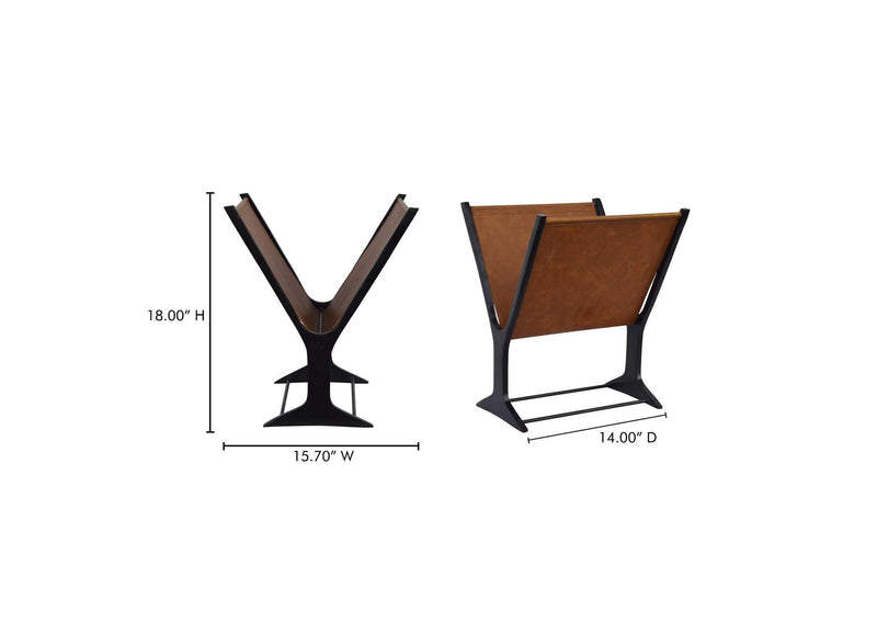 FI-1071-21 Ziff Magazine Holder Light Brown