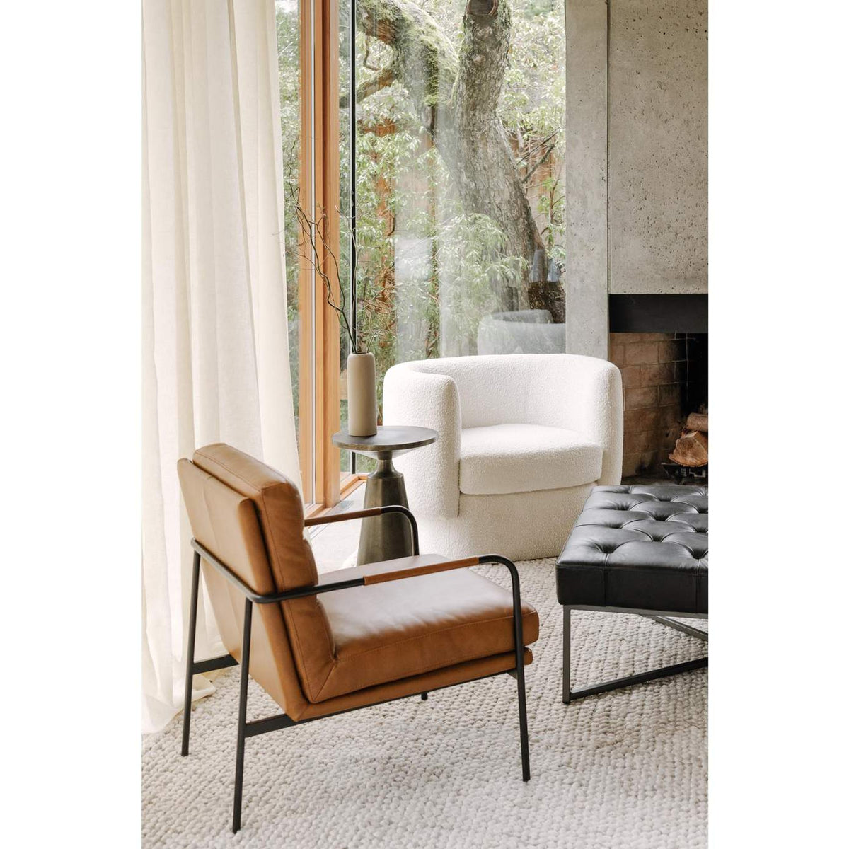 FI-1072-07 Sonja Accent Table Charcoal Grey