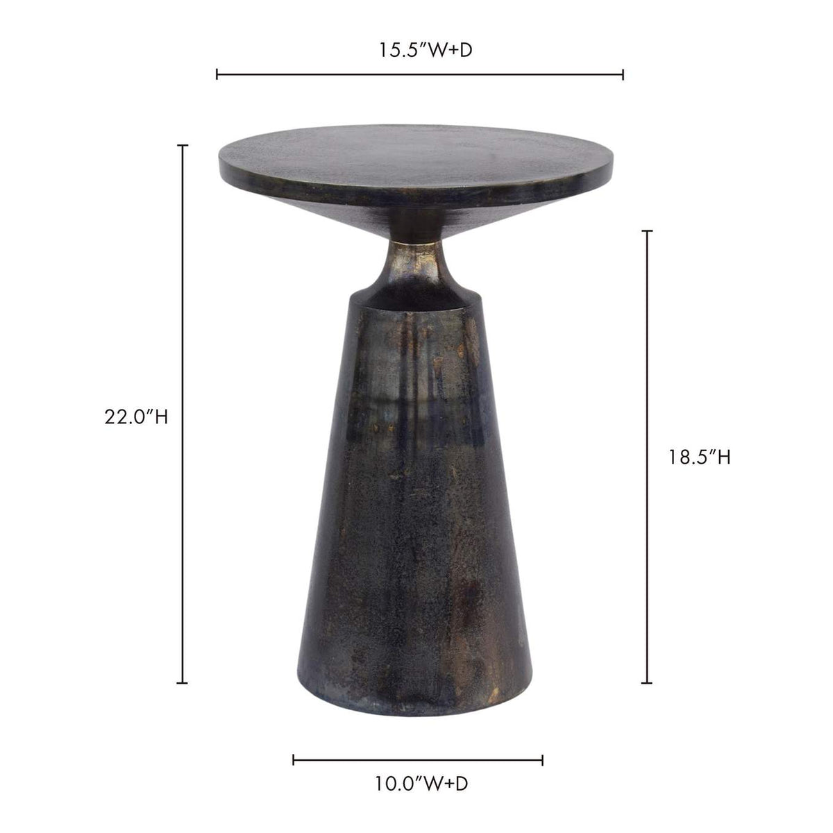 FI-1072-07 Sonja Accent Table Charcoal Grey
