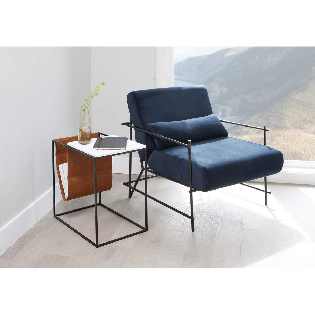 FI-1078-37 Cave Magazine Rack Brown
