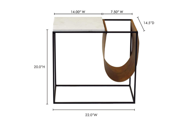 FI-1078-37 Cave Magazine Rack Brown