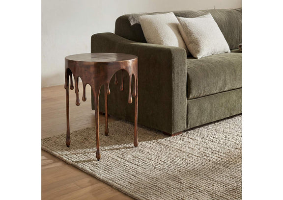 FI-1090-50 Copperworks Accent Table Antique Copper