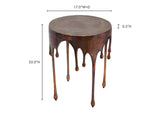 FI-1090-50 Copperworks Accent Table Antique Copper