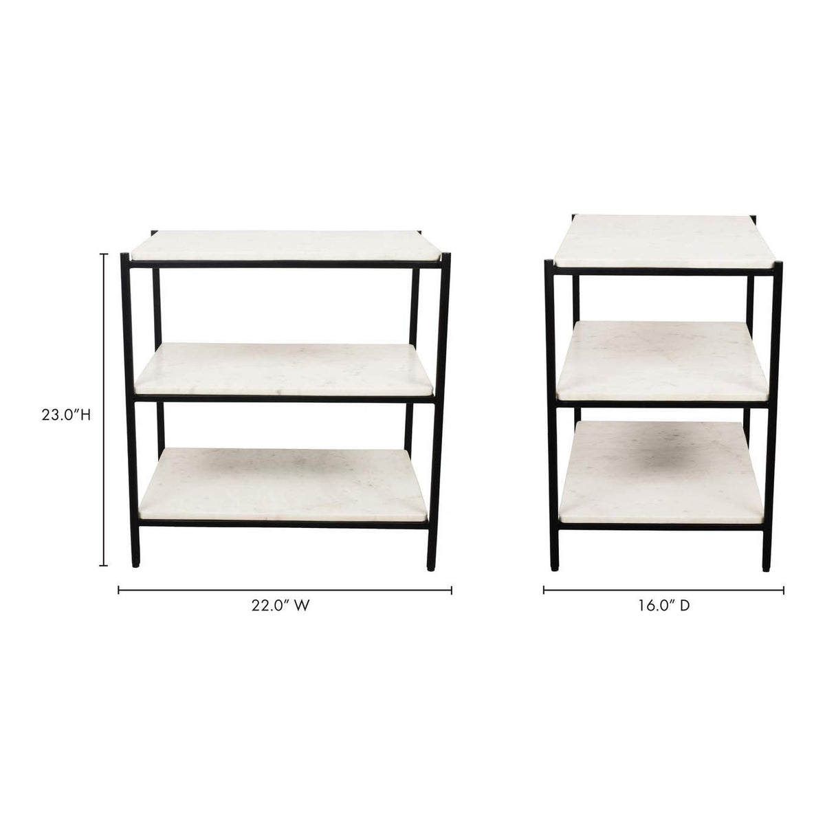 FI-1102-18 Trine Nightstand White Marble