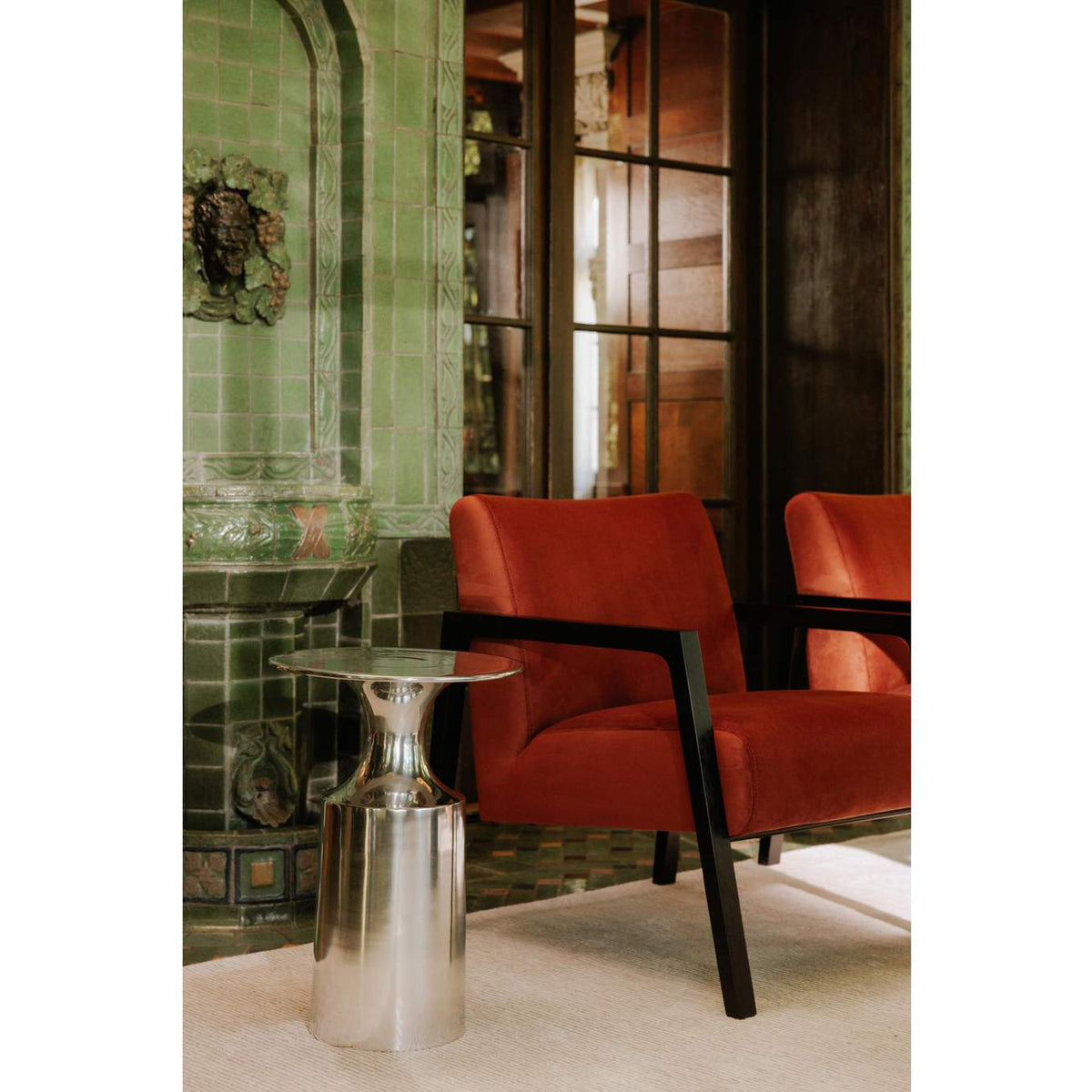 FI-1105-30 Rassa Accent Table Polished Silver