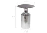 FI-1105-30 Rassa Accent Table Polished Silver