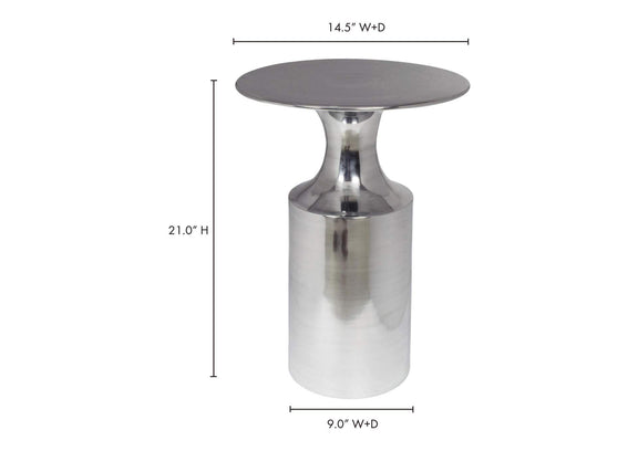 FI-1105-30 Rassa Accent Table Polished Silver