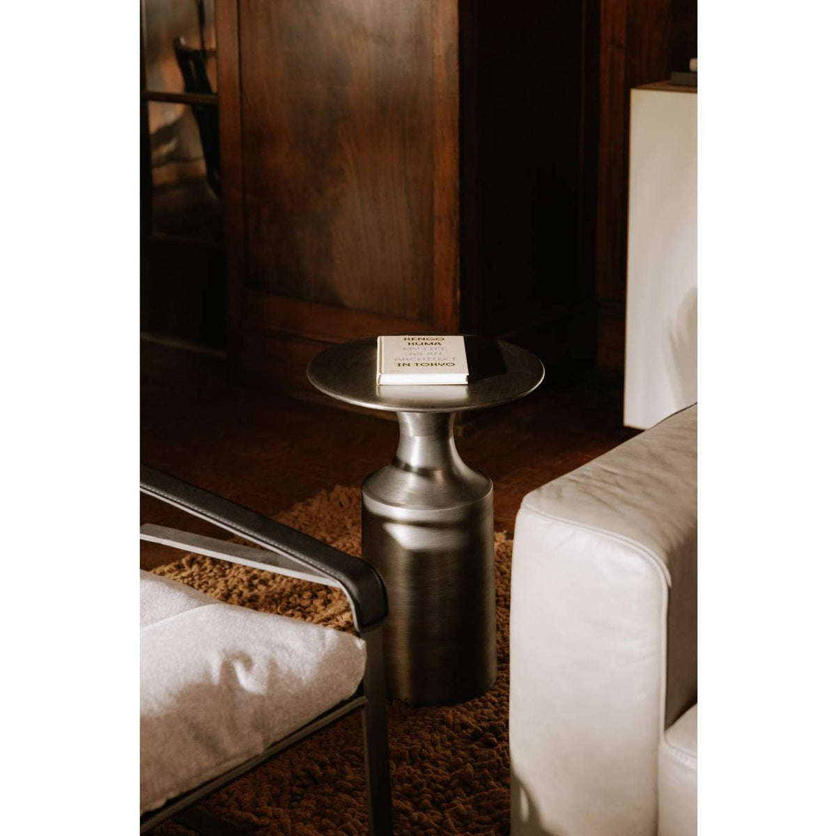 FI-1105-54 Rassa Accent Table Polished Zinc