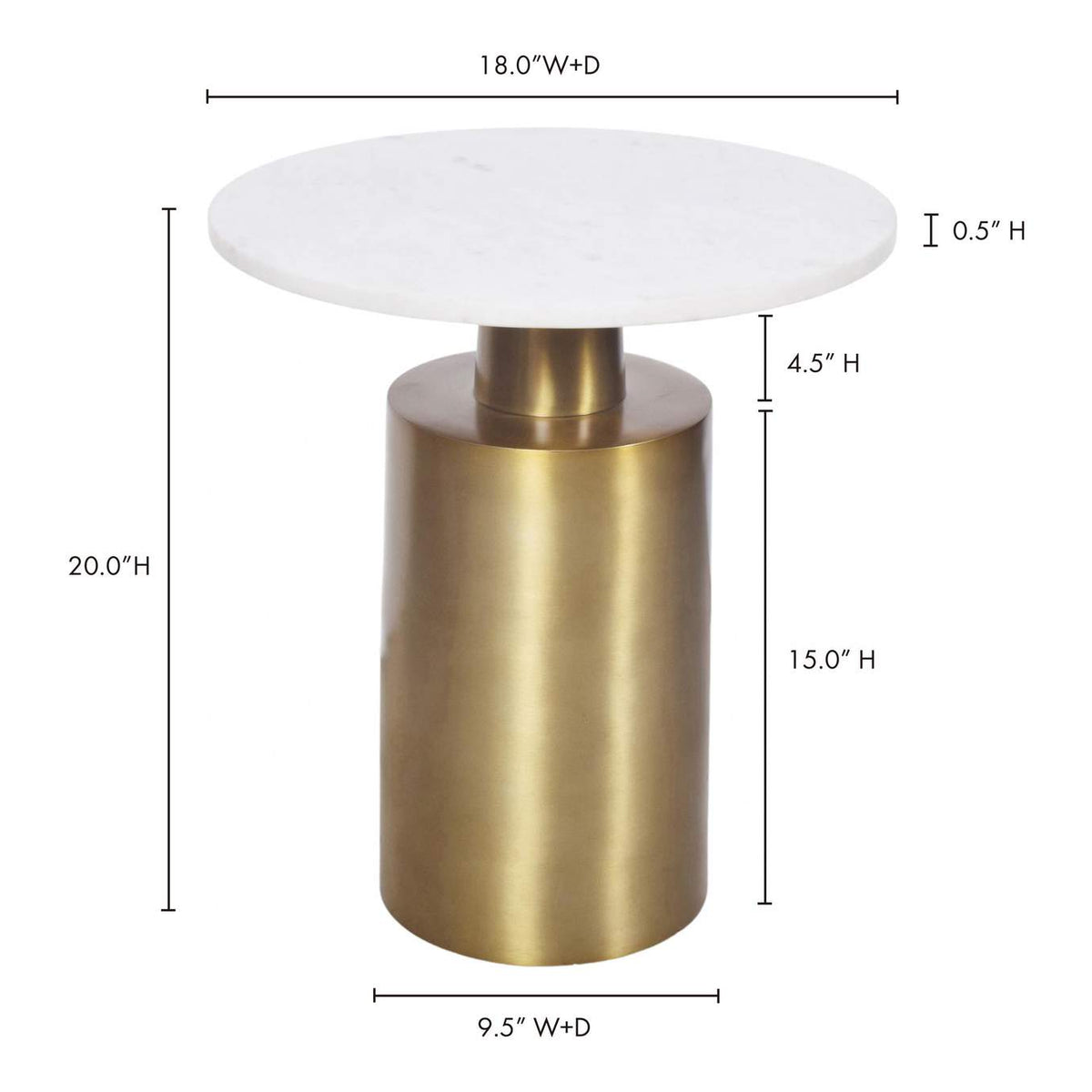 FI-1106-43 France Accent Table Gold