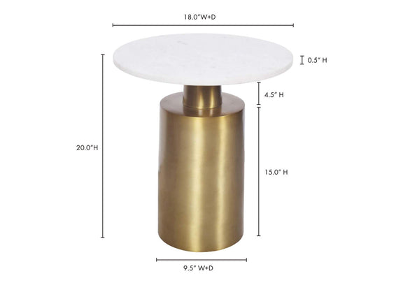 FI-1106-43 France Accent Table Gold