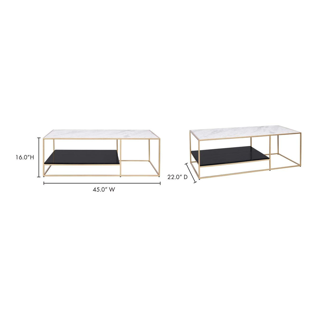 FI-1109-32-0 Mies Coffee Table Gold