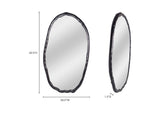 FI-1113-02 Foundry Oval Mirror Black