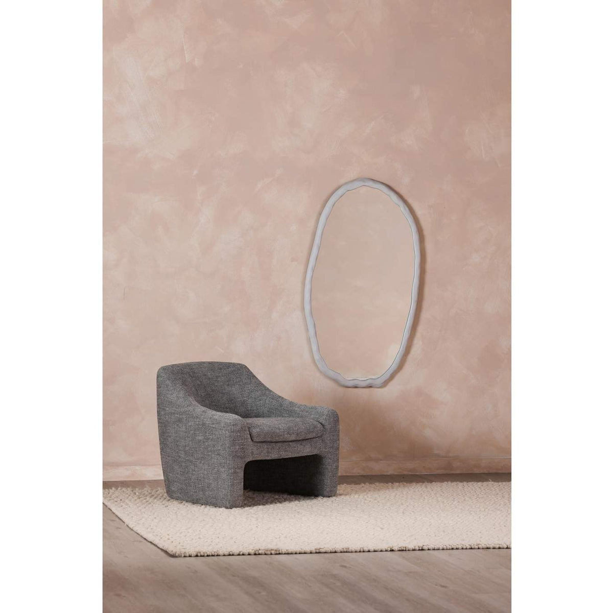 FI-1113-18 Foundry Oval Mirror White