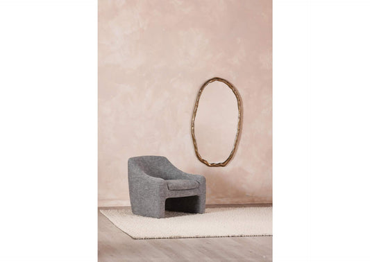 FI-1113-32 Foundry Oval Mirror Gold