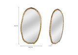 FI-1113-32 Foundry Oval Mirror Gold