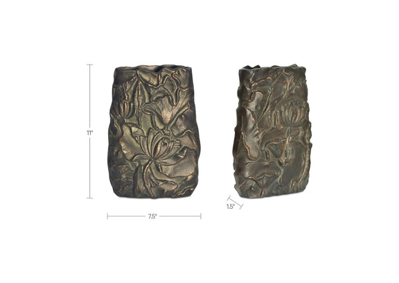 FI-1133-51 Sabine Cast Aluminum Vase Antique Brass