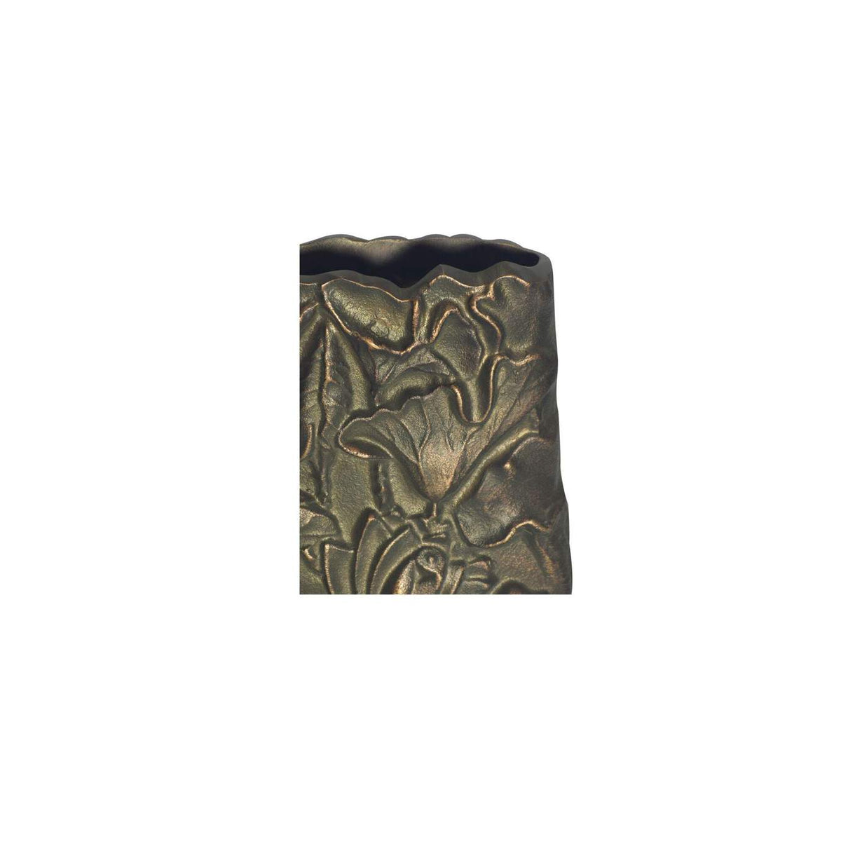 FI-1133-51 Sabine Cast Aluminum Vase Antique Brass