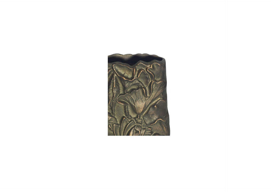 FI-1133-51 Sabine Cast Aluminum Vase Antique Brass