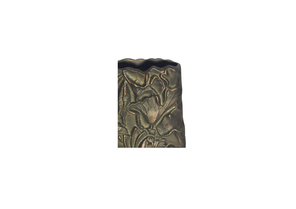 FI-1133-51 Sabine Cast Aluminum Vase Antique Brass