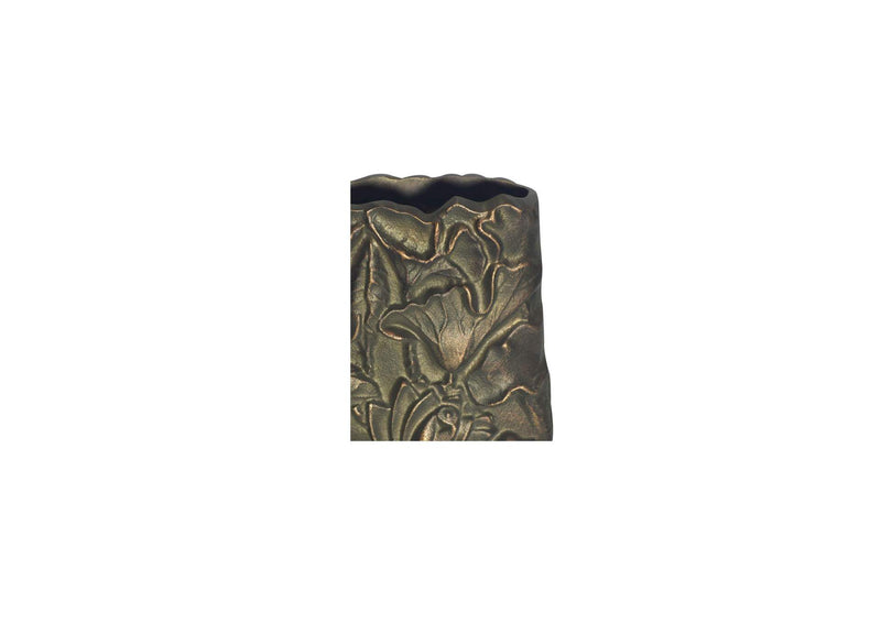 FI-1133-51 Sabine Cast Aluminum Vase Antique Brass