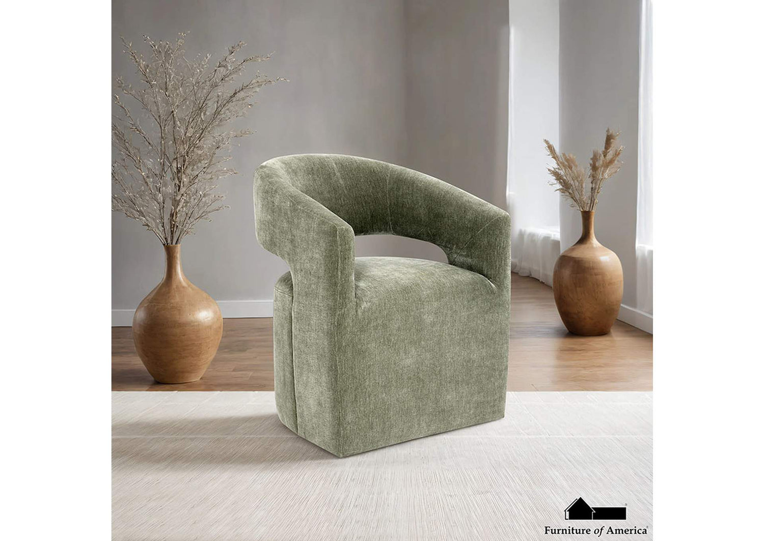 FM-AC3002GR Tresa Arm Chair with Casters