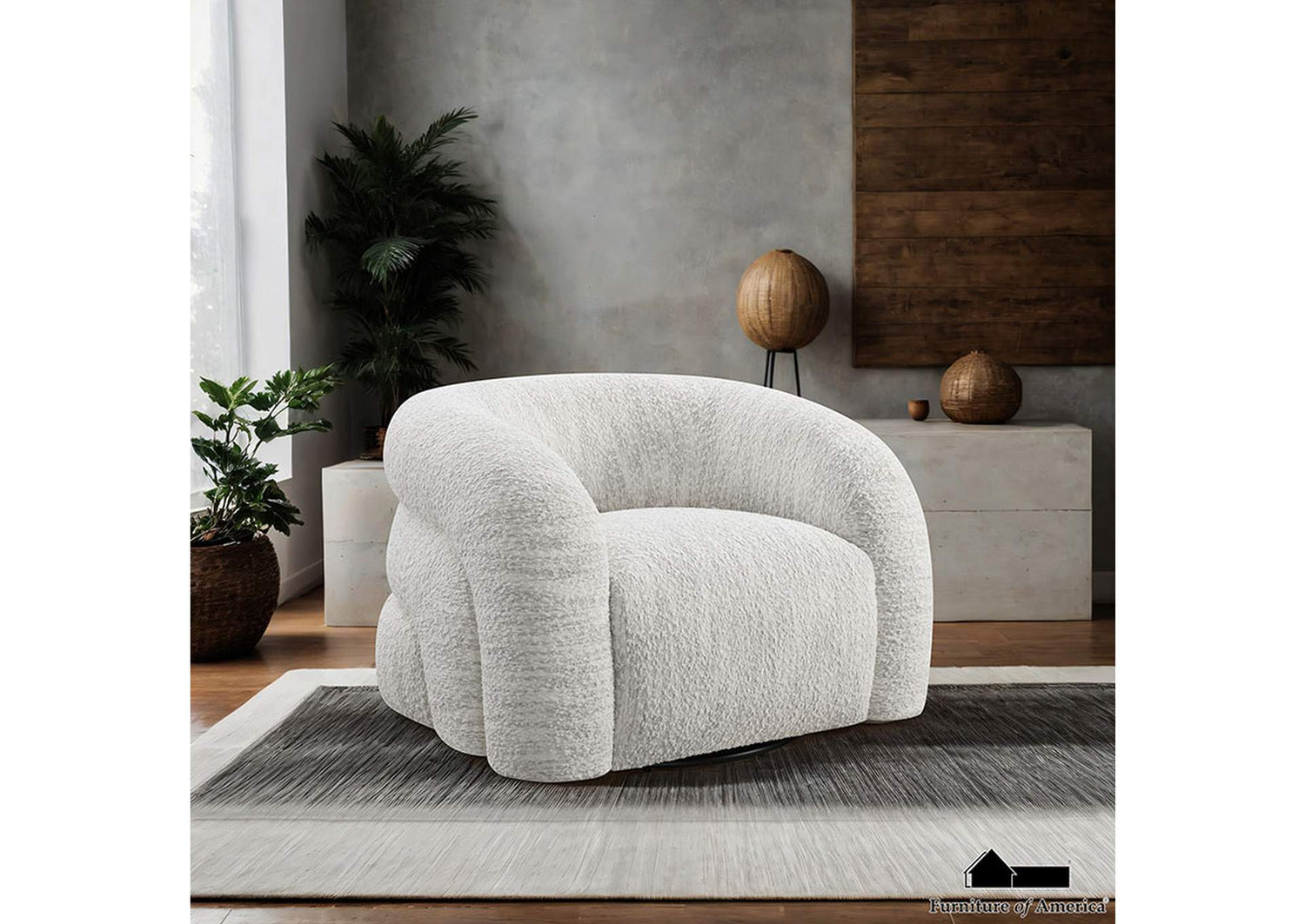 FM-AC6003WH-SW Freja Swivel Chair