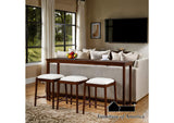 FM44000WN-ST-4PK Daventry Sofa Table w/ 3 Counter Ht Stools
