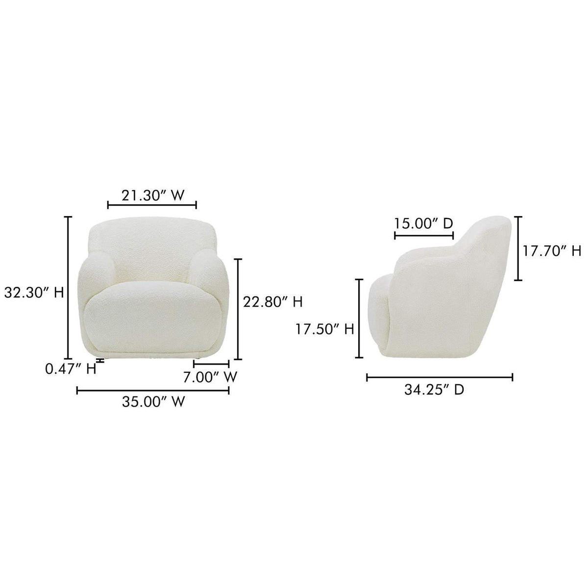 FO-1001-05 Stevie Lounge Chair Cream