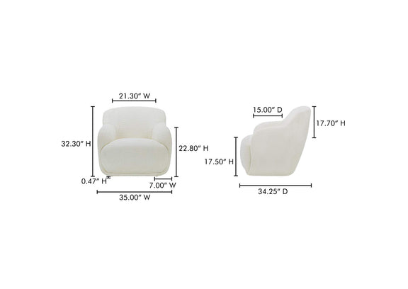 FO-1001-05 Stevie Lounge Chair Cream