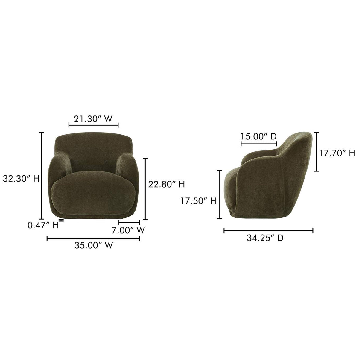 FO-1001-27 Stevie Lounge Chair Cedar Green