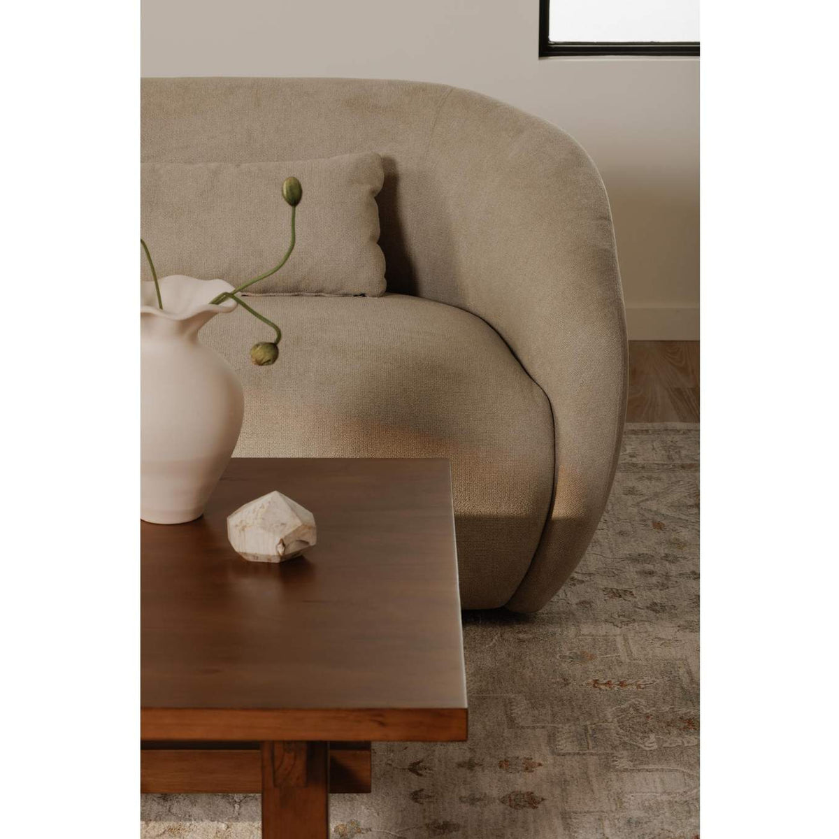 FO-1010-18 Amelia Left Arm Facing Chair Warm White