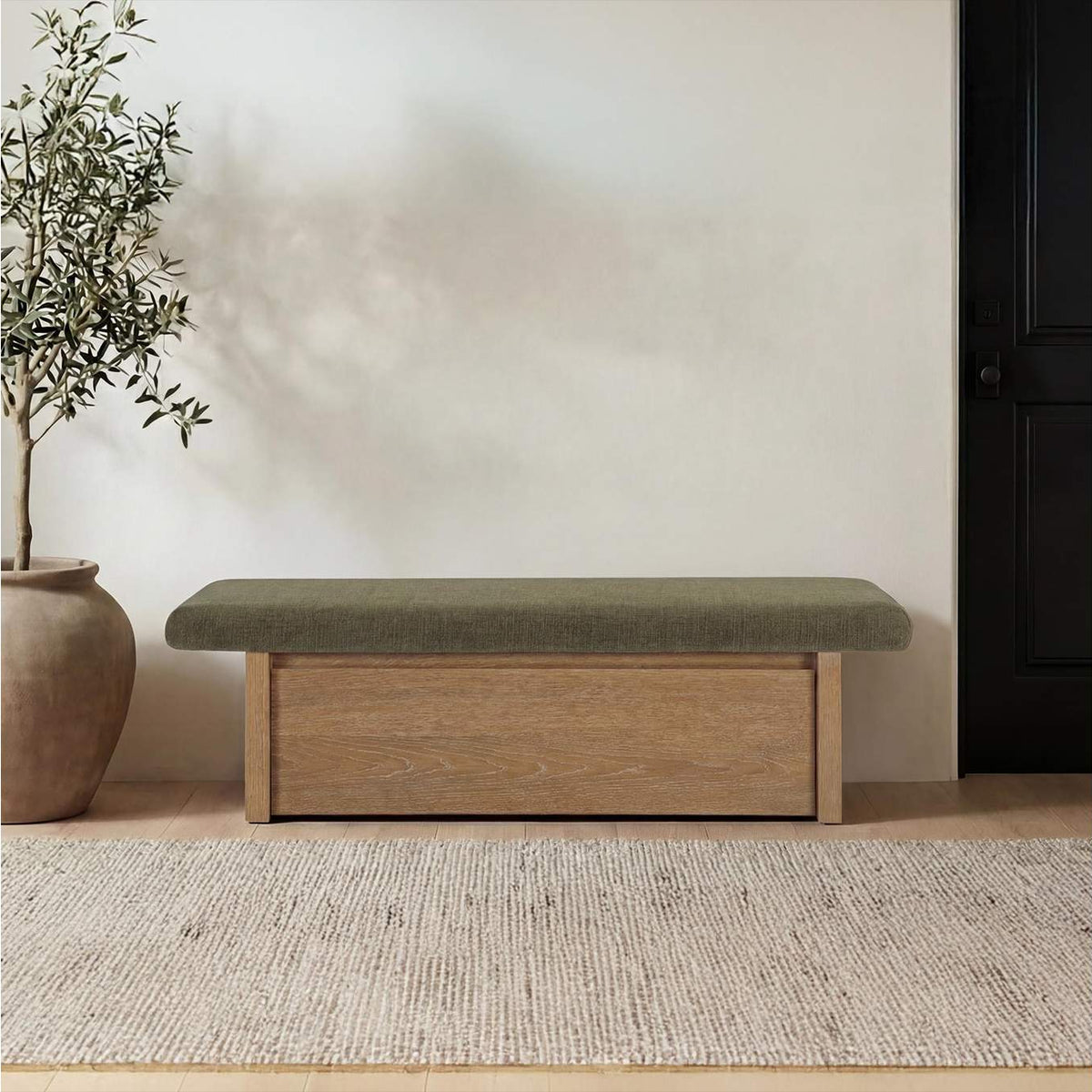 FO-1050-27 Gemma Storage Bench Dark Green