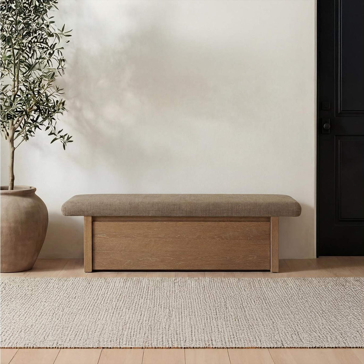 FO-1050-39 Gemma Storage Bench Taupe