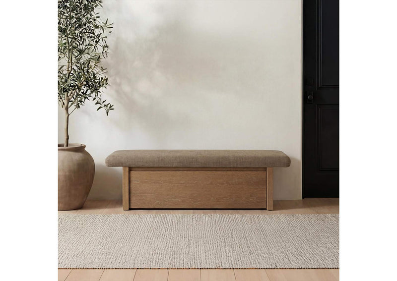 FO-1050-39 Gemma Storage Bench Taupe