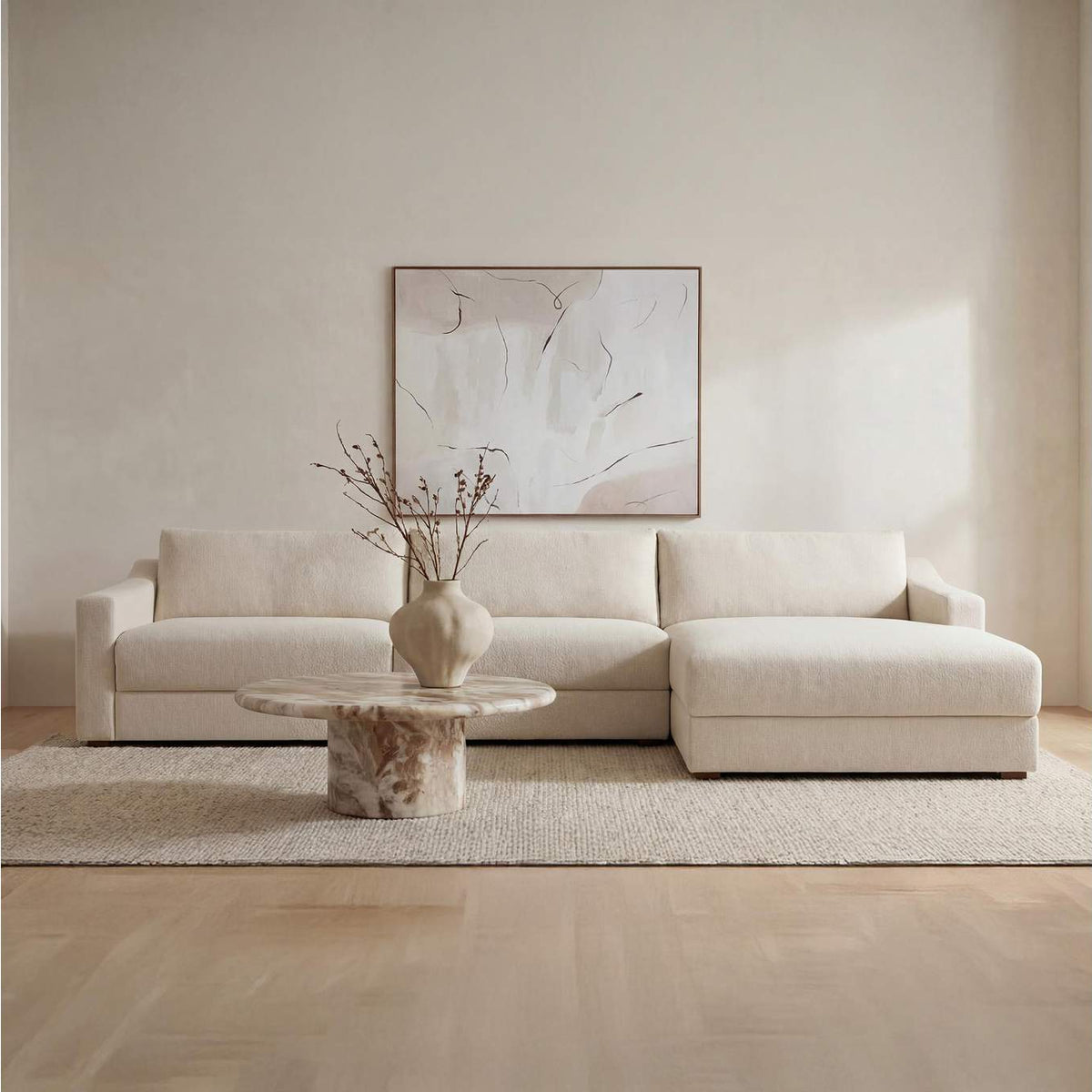 FO-1058-05-R-0 Farrow Sectional Flecked Oat Right