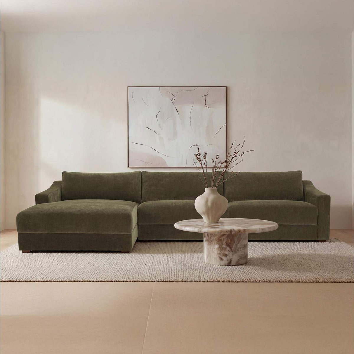 FO-1058-27-L-0 Farrow Sectional Cedar Green Left